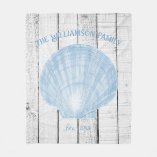 Blaue Vintage-Jakobsmuschel-Fliesendecke Fleecedecke