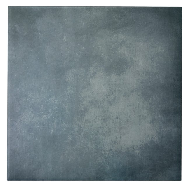 Blaue Vintage-Keramikfliese aus Kunststoff Fliese (Vorderseite)