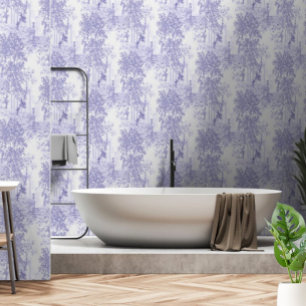 Blaue Vintage Landschaft mit Säulen und Urnen Ruin Tapete