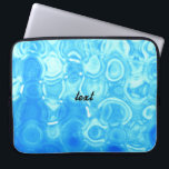 Blaue Vintage Retro-Glamour-Mode-Circle Art Laptopschutzhülle<br><div class="desc">Blaue Vintage Retro-Glamour-Mode-Circle Art</div>