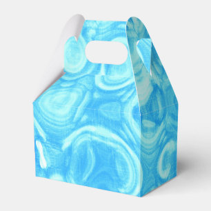 Blaue Vintage Retro Glamour Mode Kreis Kunst Geschenkschachtel