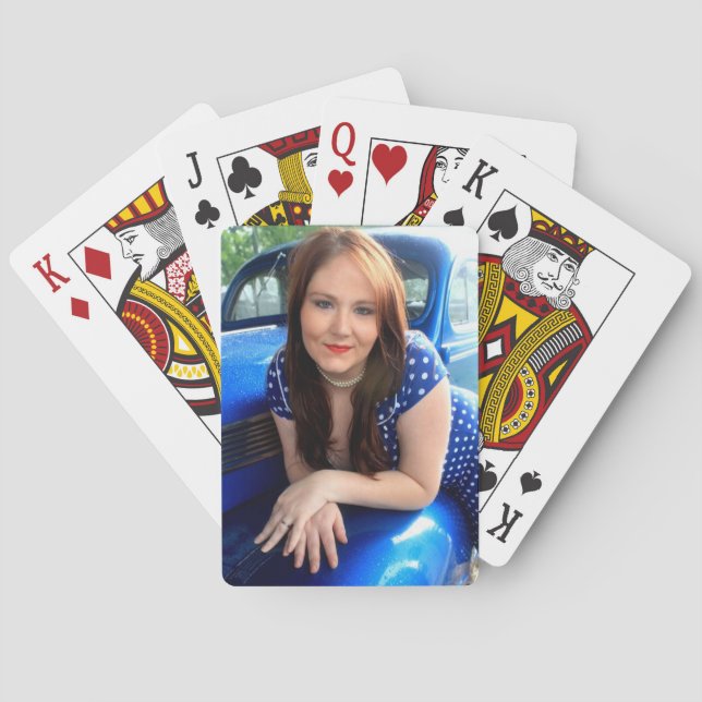 Blaue Vintage Spielkarten (Rückseite)