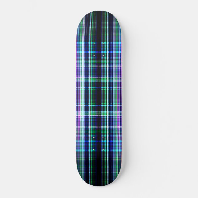 Blaue Vintage Streifen Skateboard (Vorderseite)