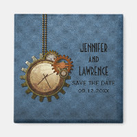 Blaue Vintage Uhr Speichern des Datumsfelds