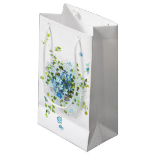 Blaue Vintage Vergissmeinnichte Kleine Geschenktüte