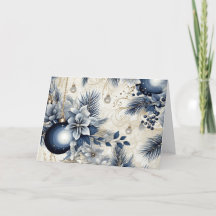 Blaue Vintage-Weihnachtsblumen