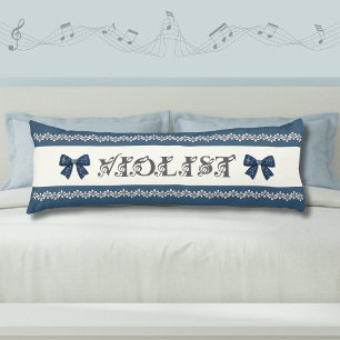 Blaue Viola-Dekor-Musikzimmer-Körperkissen im Prep Seitenschläferkissen