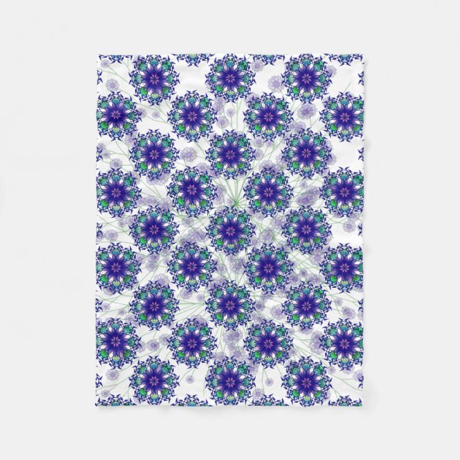 Blaue violette beständige Fleece-Decke Fleecedecke (Vorderseite)