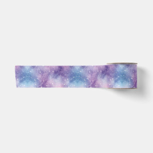 Blaue violette Galaxie-Textur Satinband