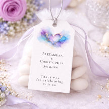 Blaue Violette Goldene Abstrakte Herz Hochzeit