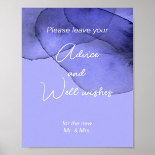 Blaue violette Lavendel Ratschläge und gute Wünsch Poster