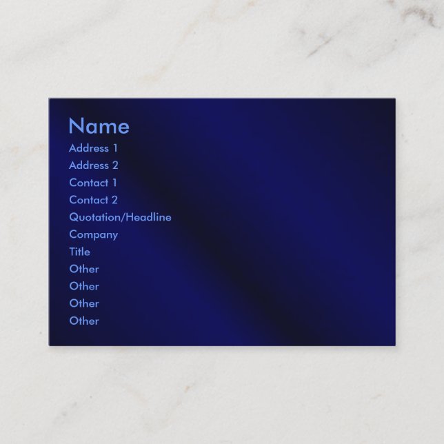 Blaue Visitenkarte (Vorderseite)
