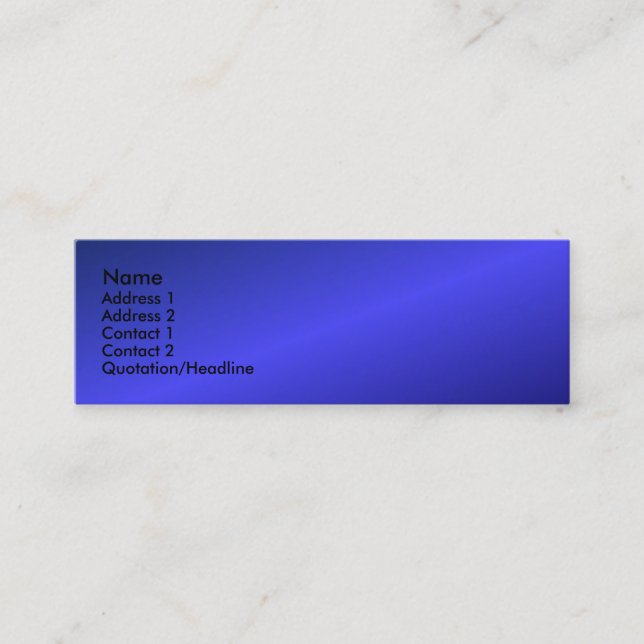 Blaue Visitenkarte (Vorderseite)