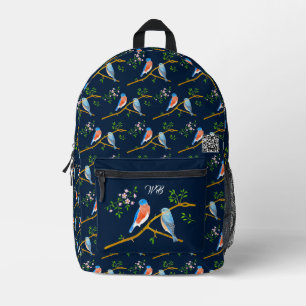 Blaue Vögel Blauer Rucksack