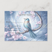 Blaue Vogel-Blumen-Baby-Party