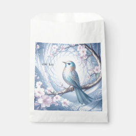 Blaue Vogel-Blumen-Geschenktüten Geschenktütchen