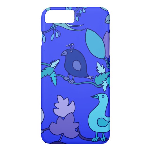 Blaue Vögel Case-Mate iPhone Hülle (Rückseite)