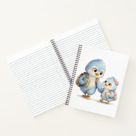 Blaue Vogel-Erinnerungen Foto-Notizbuch Notizbuch