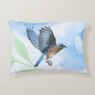 Blaue Vogel Flug Kissen