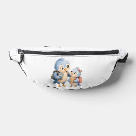 Blaue Vogel-Geschwister-Gürteltasche Bauchtasche