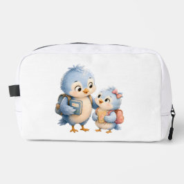 Blaue Vogel-Geschwister Kosmetiktasche Waschbeutel