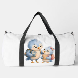 Blaue Vogel-Geschwister-Tasche Duffle Bag