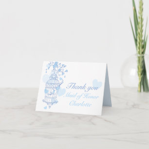 Blaue Vogel Hochzeit Trauzeugin Danke Karte