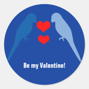 Blaue Vögel in Liebe Aufkleber