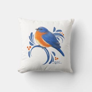 Blaue Vogel Kissen