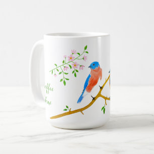 Blaue Vögel Klassischer Großer Becher Kaffeetasse
