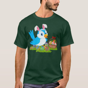 Blaue Vogel Ostern Eier Suchen Hase Blaue Vogel Os T-Shirt