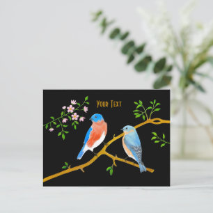 Blaue Vögel Postkarte