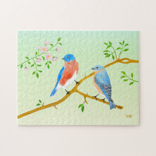 Blaue Vögel Puzzle