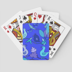Blaue Vögel Spielkarten