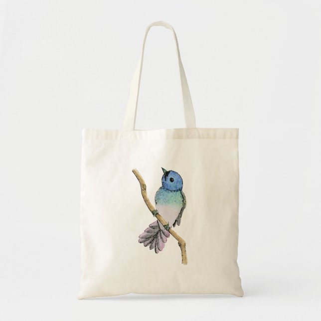 Blaue Vogel-Tasche Tragetasche