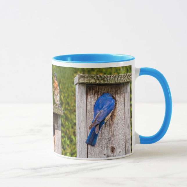 Blaue Vögel Tasse (Rechts)