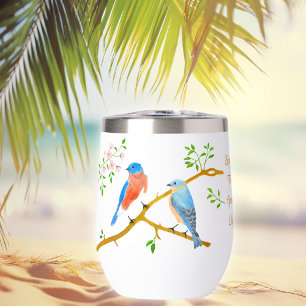 Blaue Vögel Weißwein Tumbler