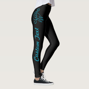 Blaue Vogelmusik-Leggings Leggings
