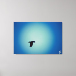 Blaue Vogelreihe #7 Leinwanddruck