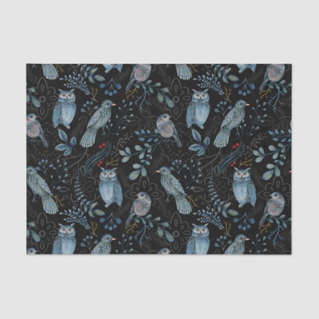 Blaue Vogelscheuche Seidenpapier (Vorderseite)