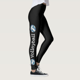 Blaue Volleyball-Leggings Leggings