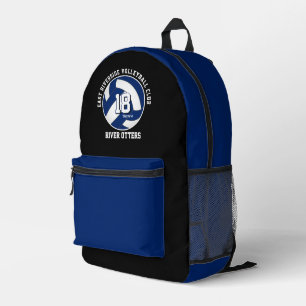 Blaue Volleyball-Mannschaft - Name des Sportteams Bedruckter Rucksack
