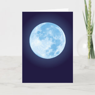 Blaue Vollmond-Karte Karte