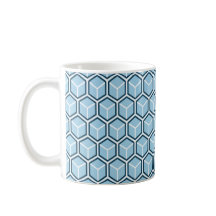 Blaue Wabenmuster-Heißgetränk-Tasse