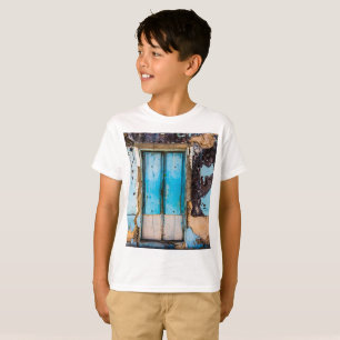 Blaue Wand und Tür T-Shirt