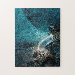 Blaue Wände einer Eishöhle Puzzle