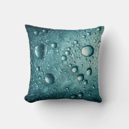 Blaue Wasserblasen unter Wasser Abstrakter Hinterg Kissen