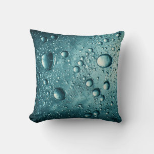 Blaue Wasserblasen unter Wasser Abstrakter Hinterg Kissen