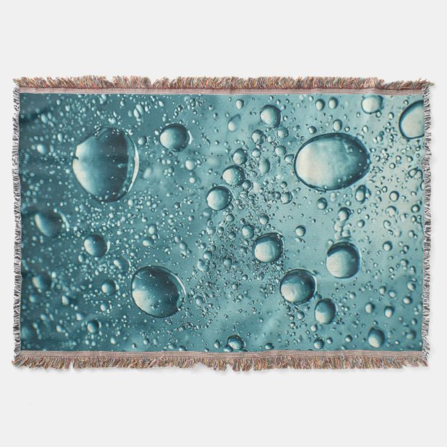 Blaue Wasserblasen Unterwasser Abstrakter Hintergr Decke (Vorderseite)