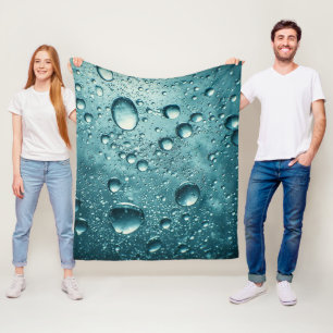 Blaue Wasserblasen Unterwasser Abstrakter Hintergr Fleecedecke